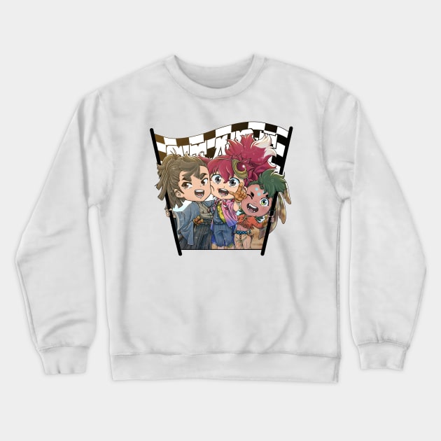 Start the Race! Crewneck Sweatshirt by Minji Fox